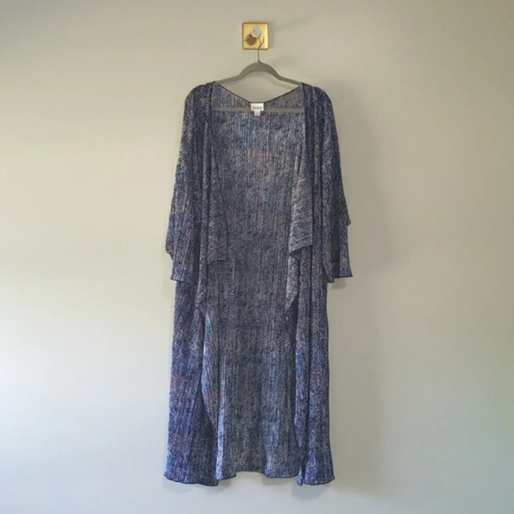 LuLaRoe Long Line Cardigan Women Large Oversized Layer Duster Coastal Beach - Picture 1 of 11